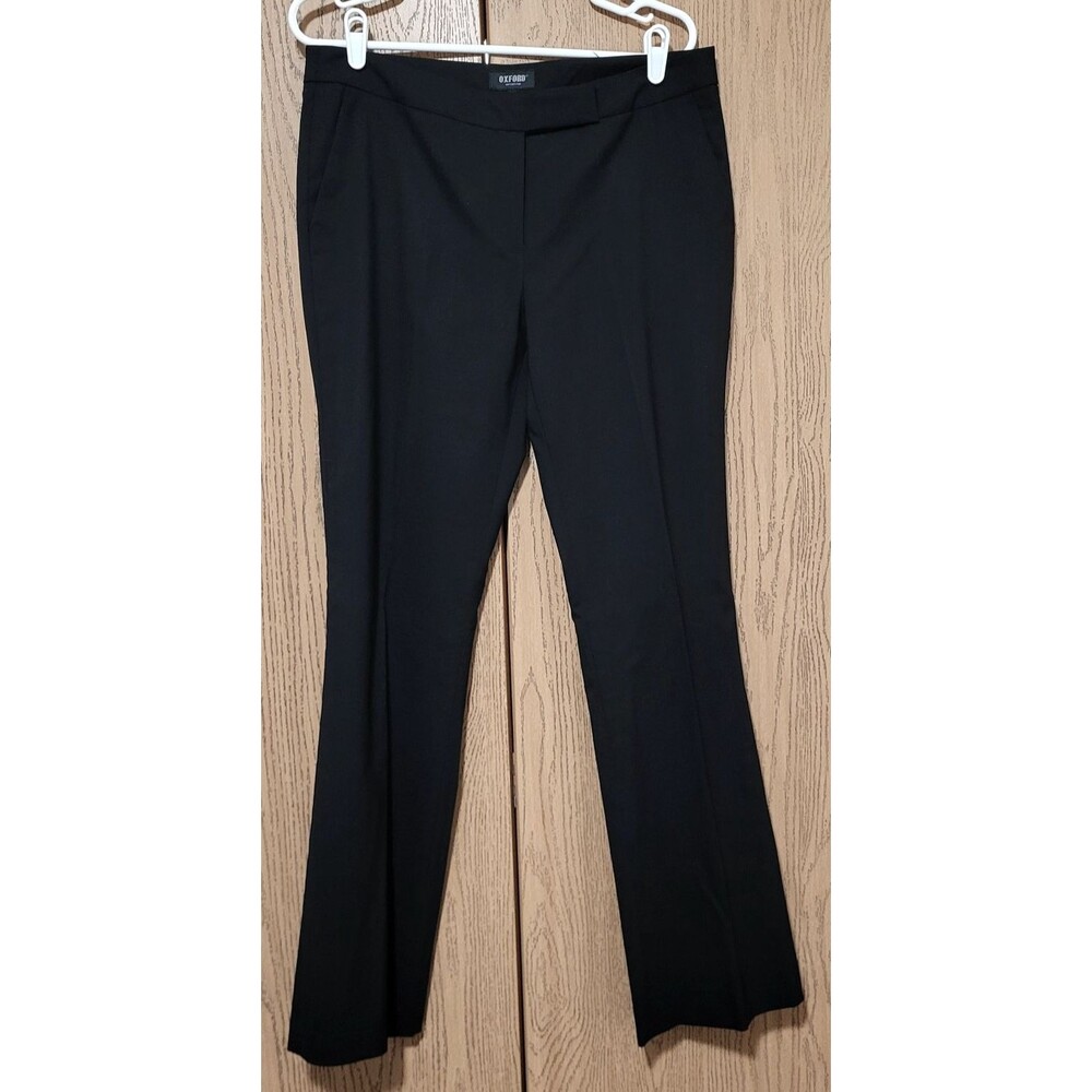 Oxford Women's Black Ultra Fine Wool & Lycra Elegant Pants Trousers Size 12 NEW